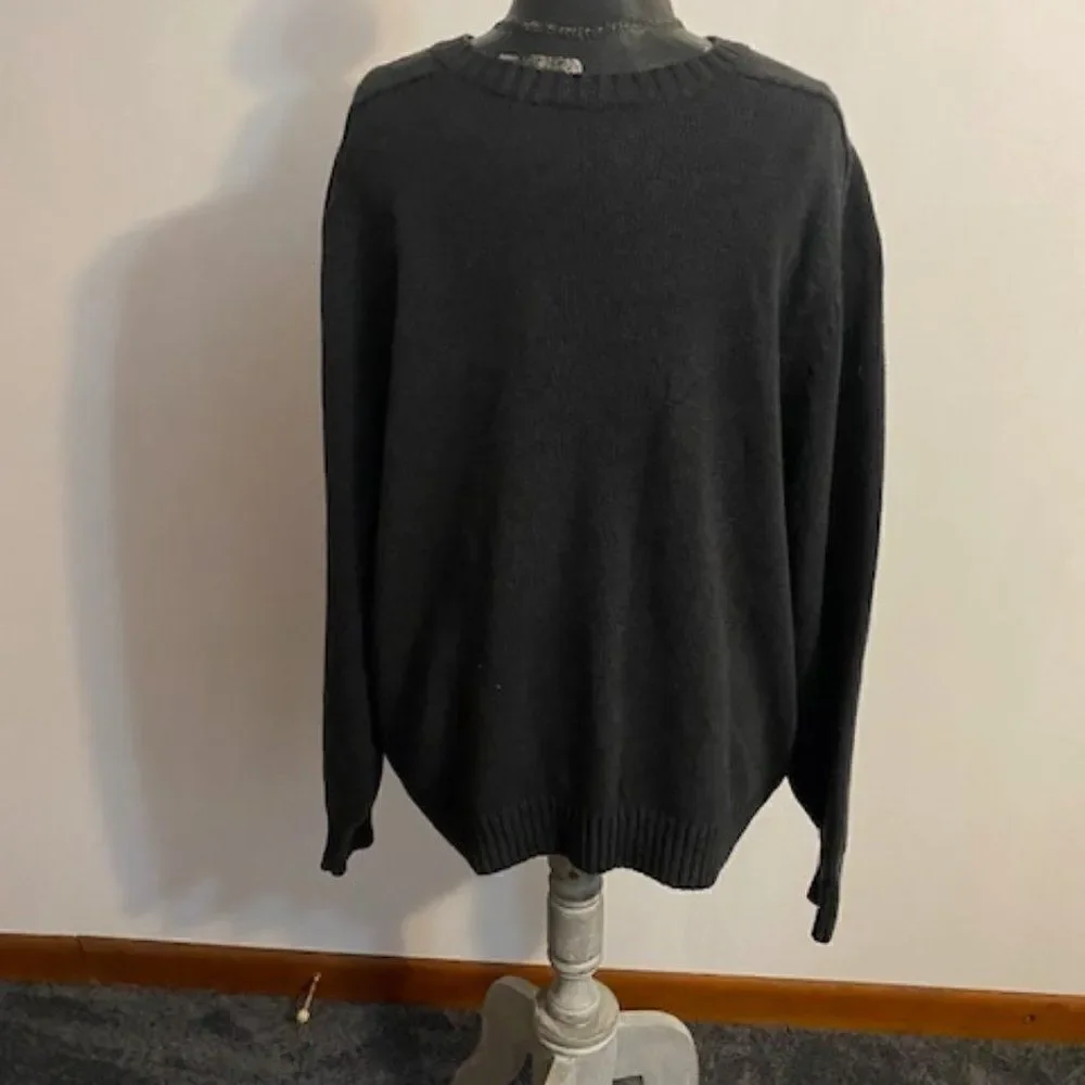 Lands' End Gray Knit crewneck sweater, size XL (46-48)